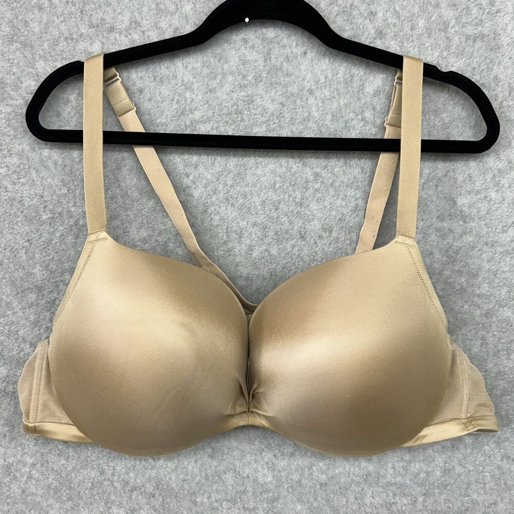 Cacique Lane Bryant 50B Beige Underwired Padded Mesh T-Shirt Bra